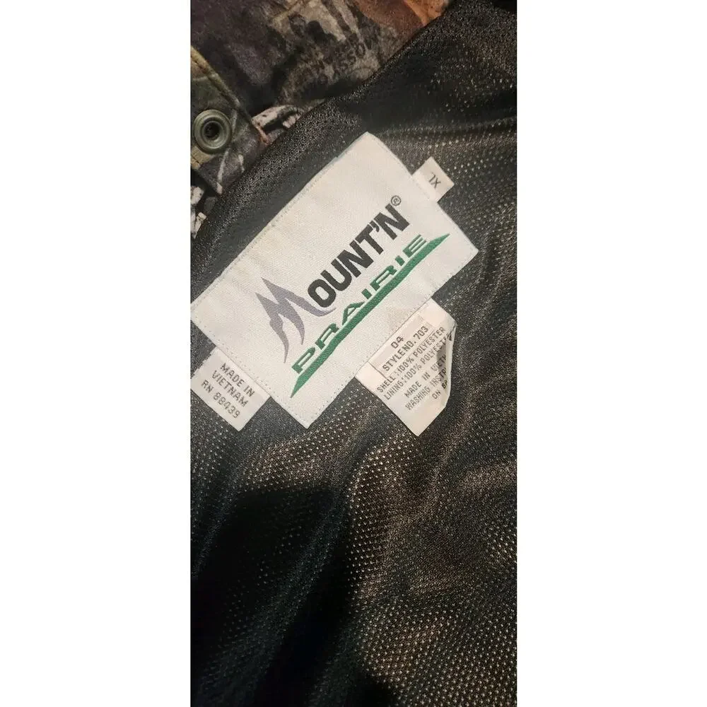 Mount’N Prairie Mens Jacket Work Hunting Hooded Camo Coat Size X-Larg